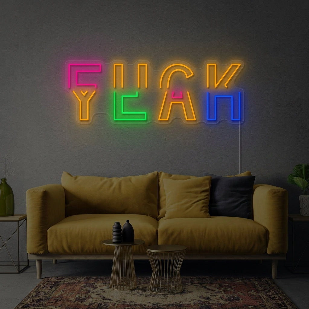 "Fuck Yeah" Neonskilt