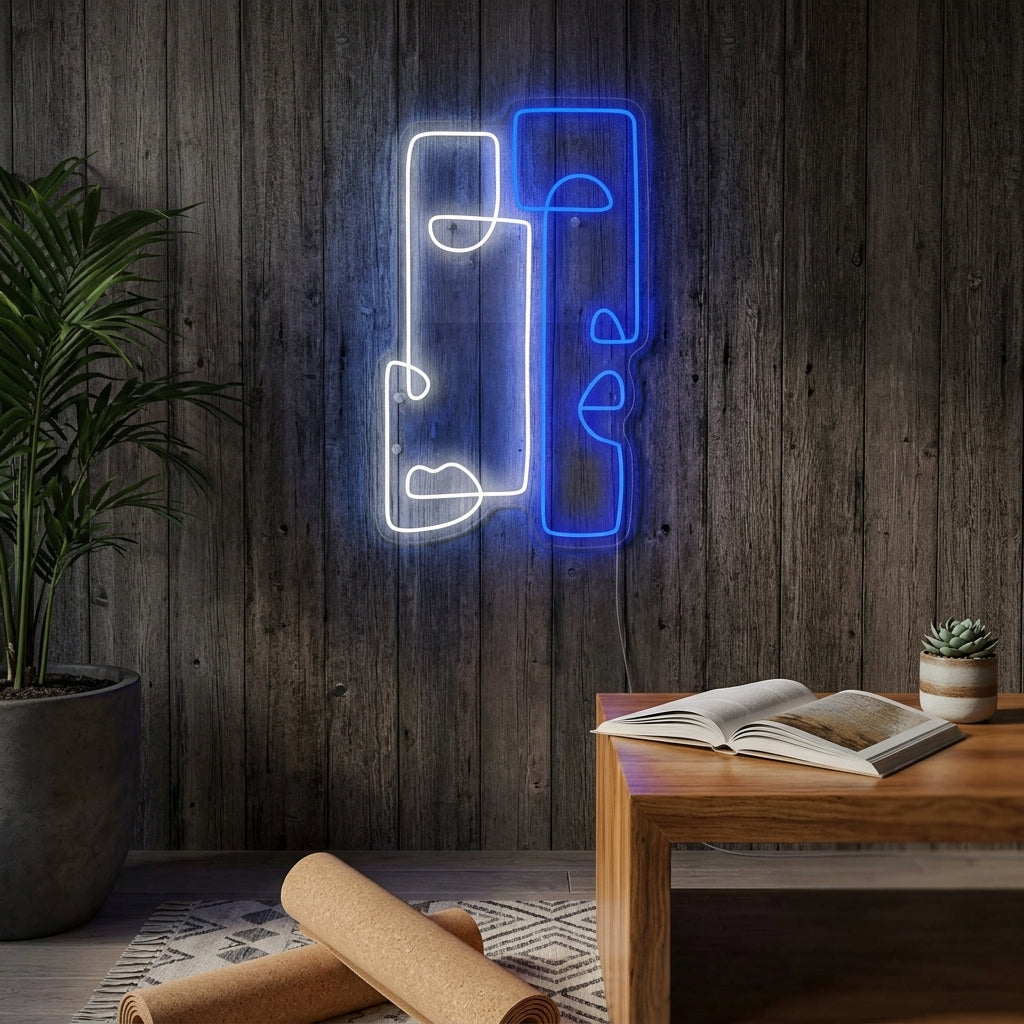 "Abstrakt Totem" Neonskilt