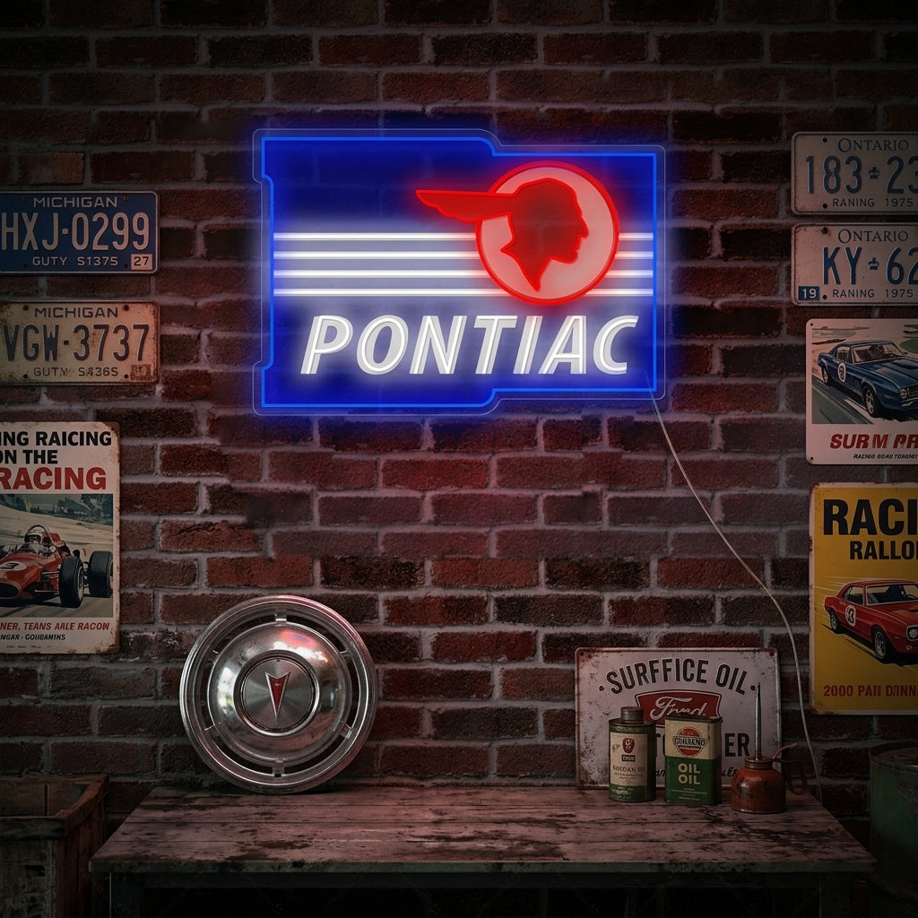 "Ponti-Car" Neonskilt