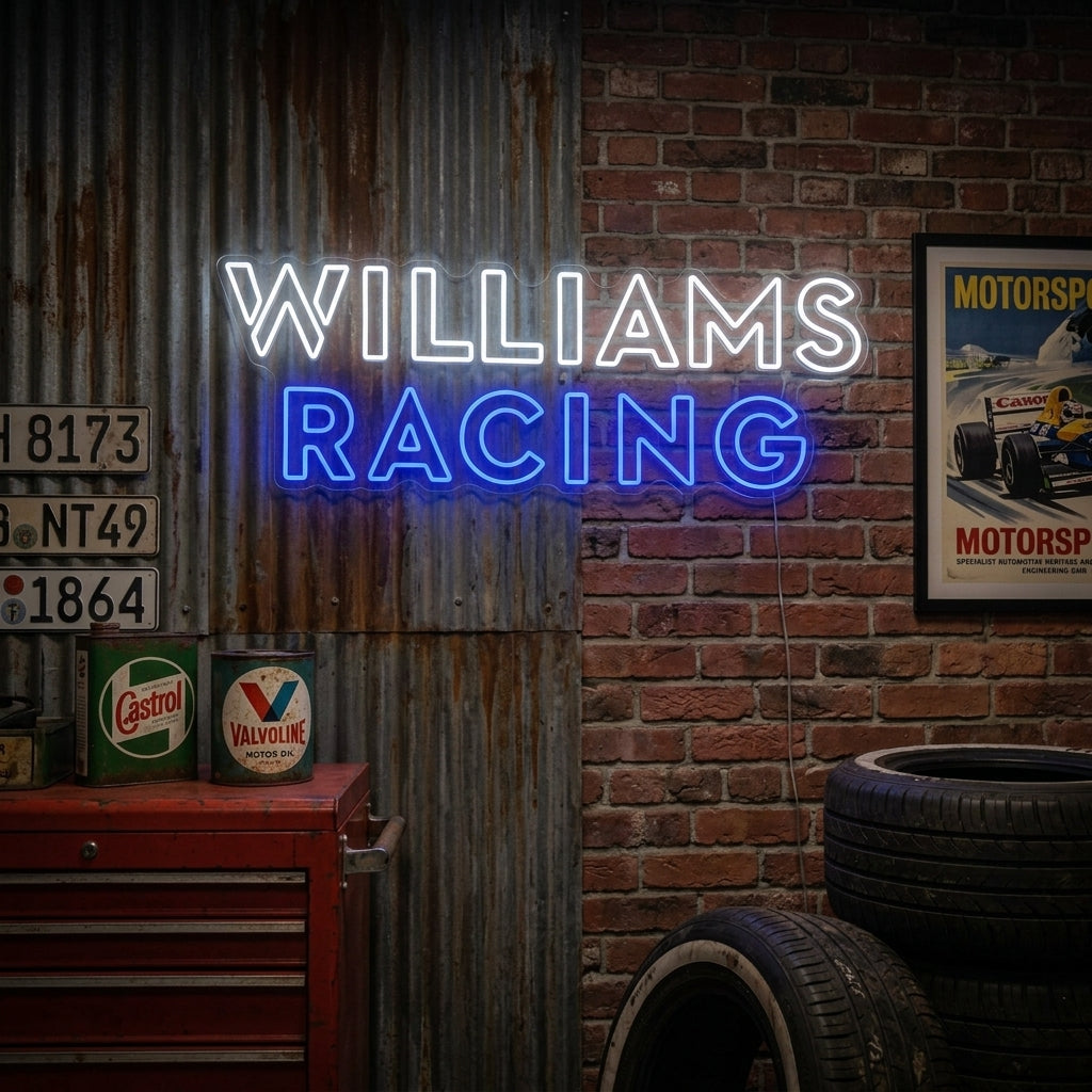 "WILLIAMS RACING" Neonskilt