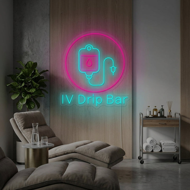 "Iv Drip Bar" Neonskilt