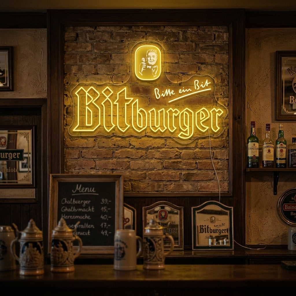 "Bitburger" Neonskilt