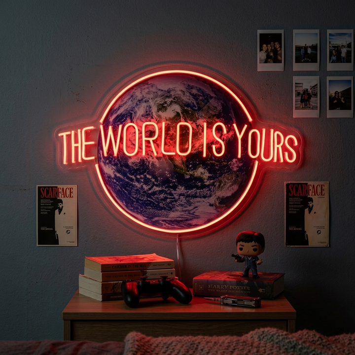 "The World Is Yours" Neonskilt