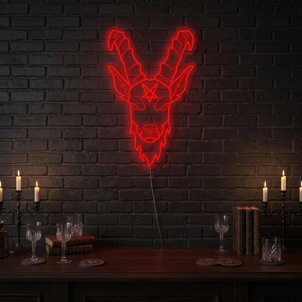 "Baphomet gotisk" Neonskilt