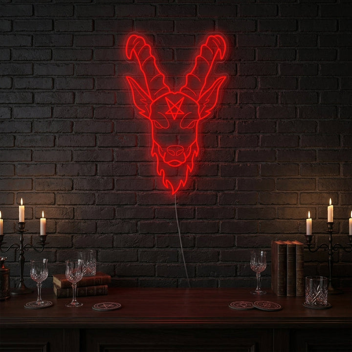"Baphomet gotisk" Neonskilt