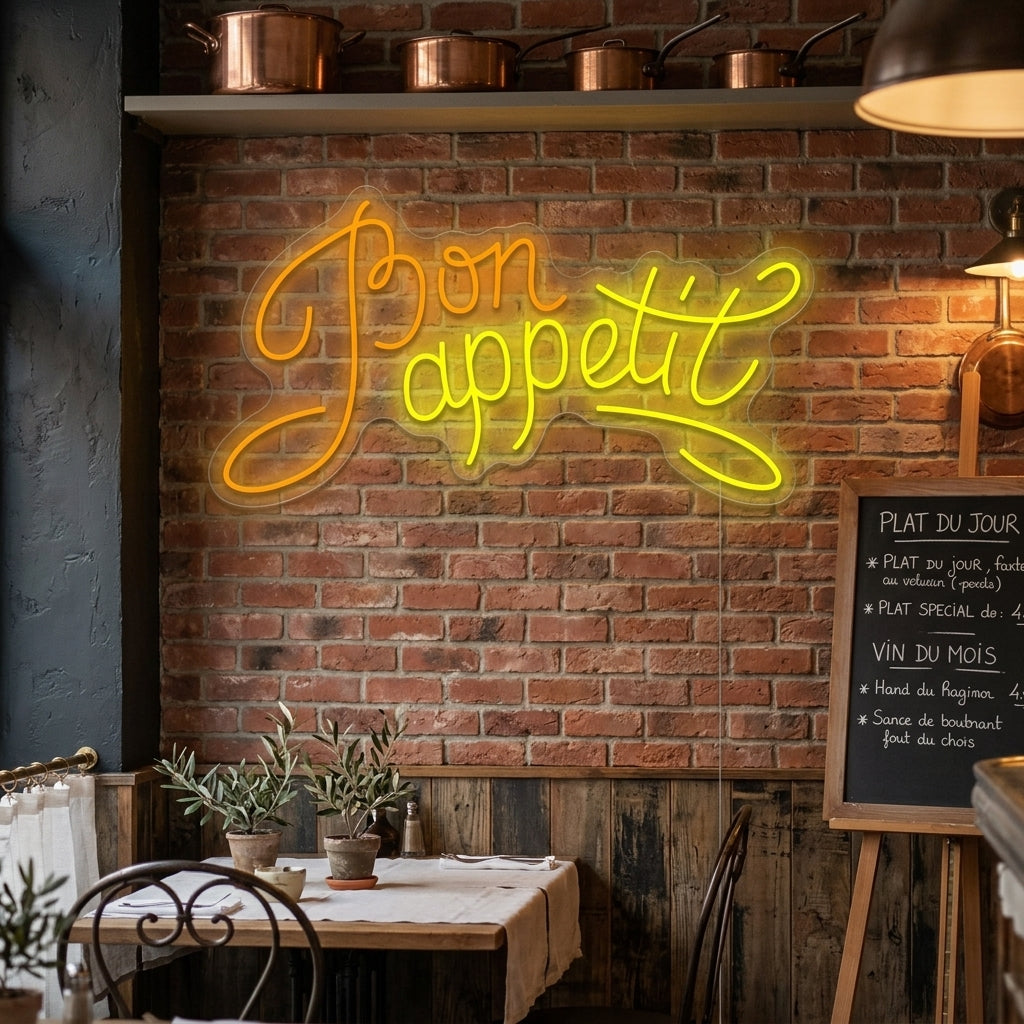 "Bon Appetit" Neonskilt