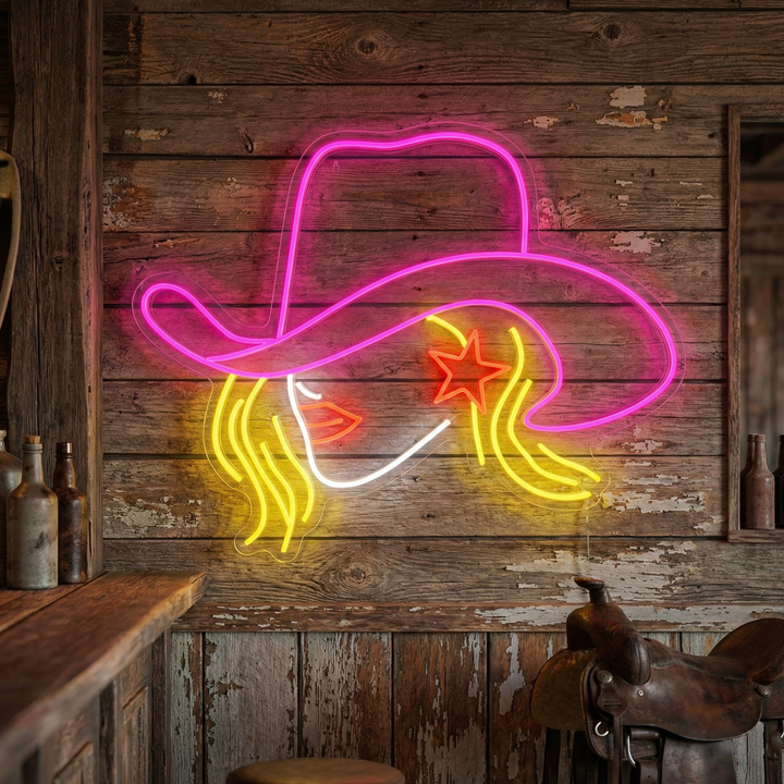 "Cowgirl" Neonskilt