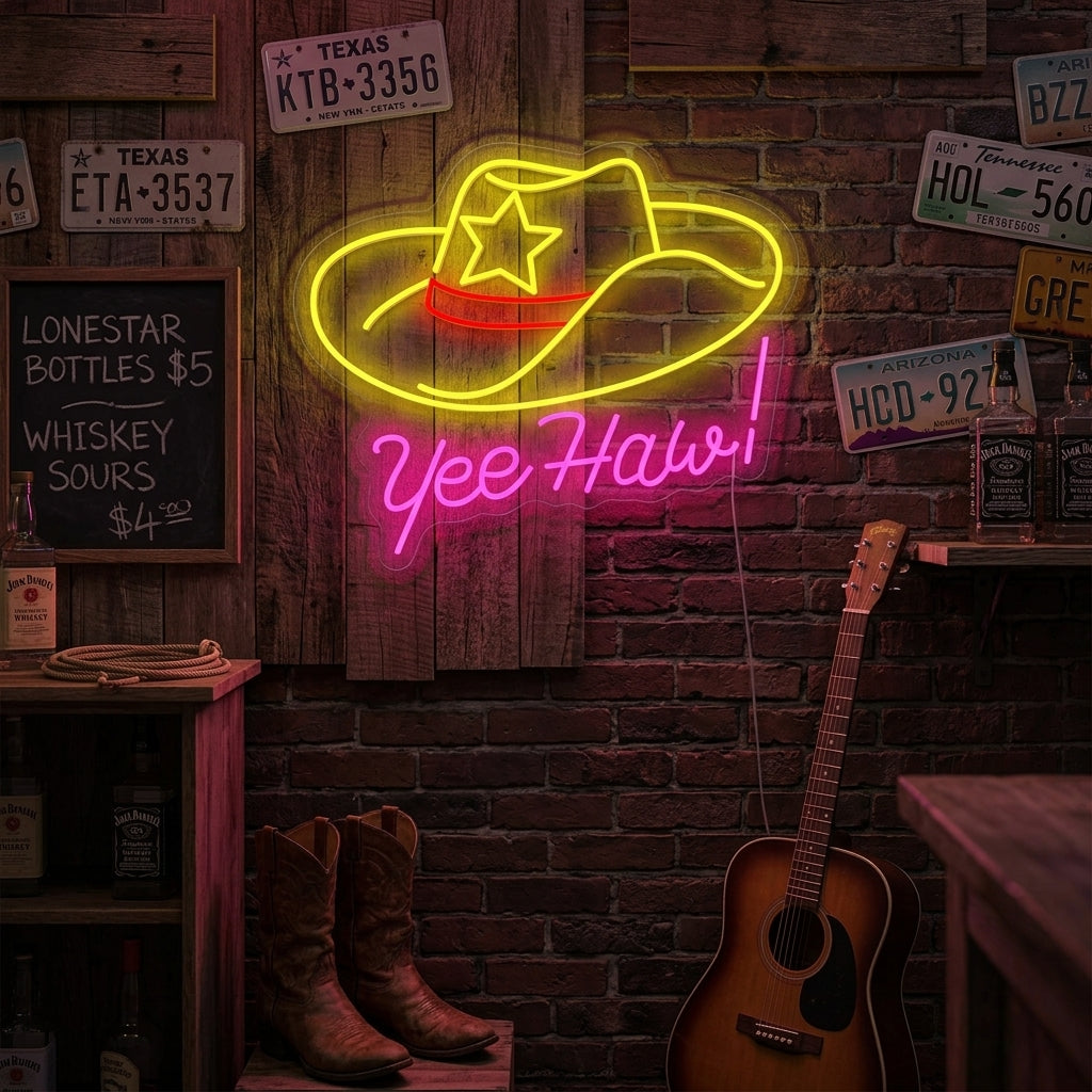 "Yeehaw" Neonskilt