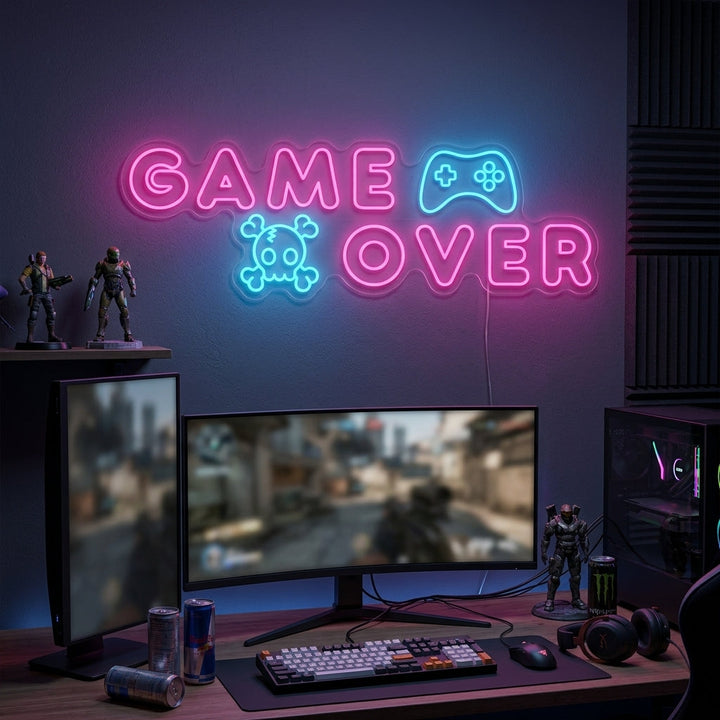 "Spill over" Neonskilt