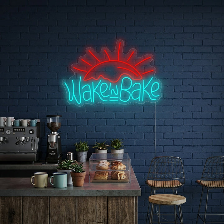 "Wake and Bake" Neonskilt