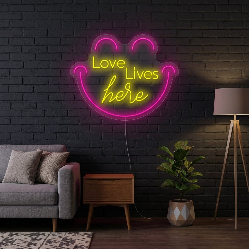 "Love Live Here" Neonskilt