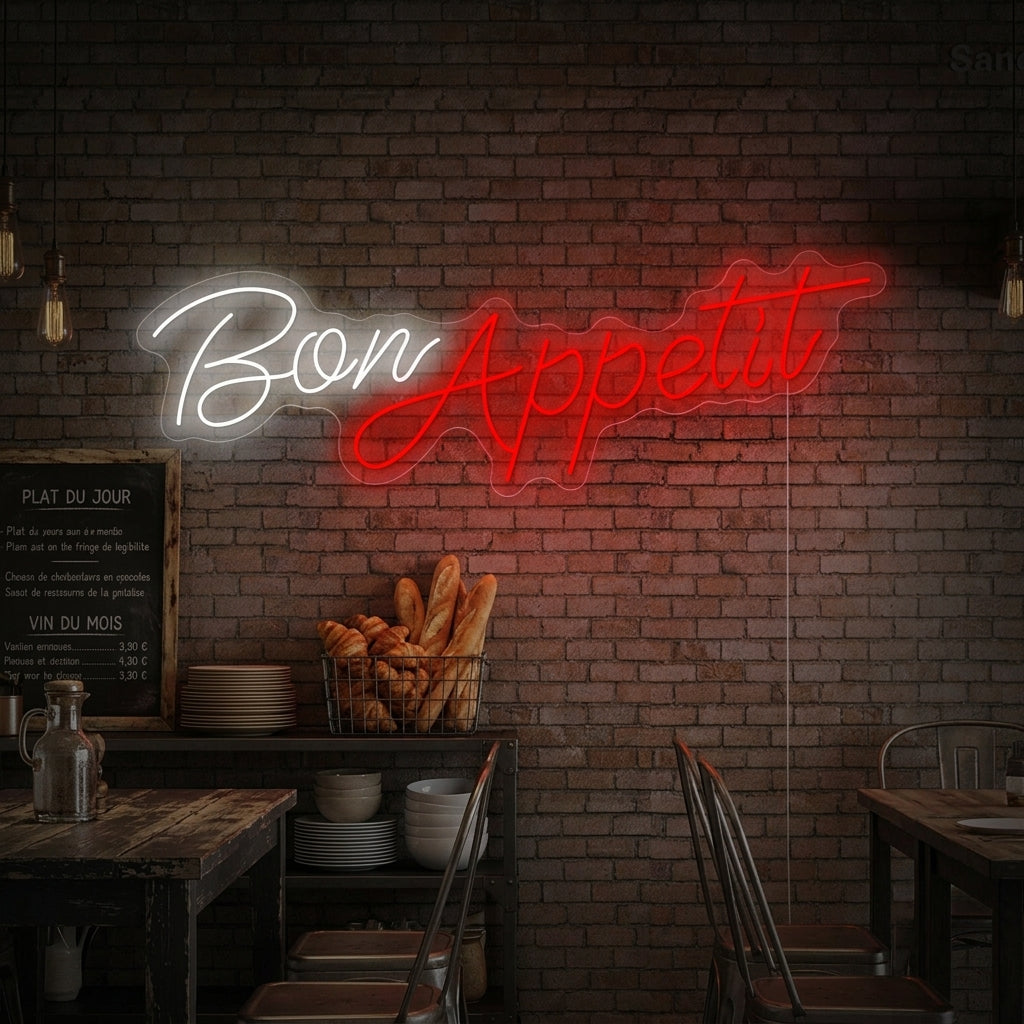 "Bon Appetit" Neonskilt