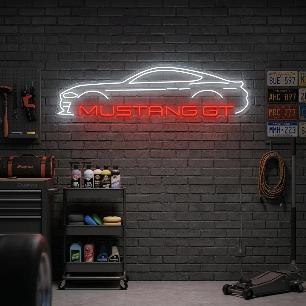 "Mustang GT" Neonskilt