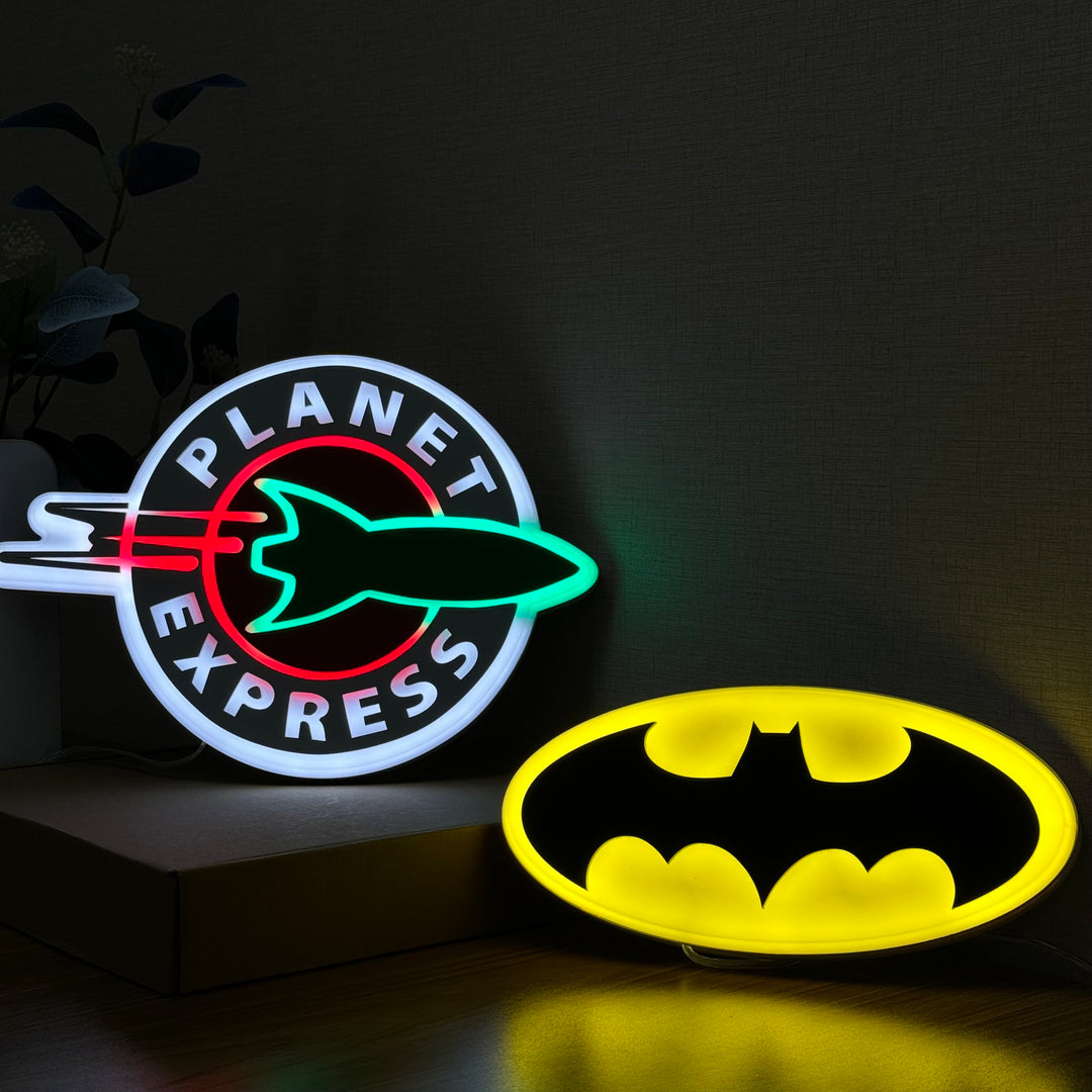 "Bat Logo Artkarakter" Neon Like