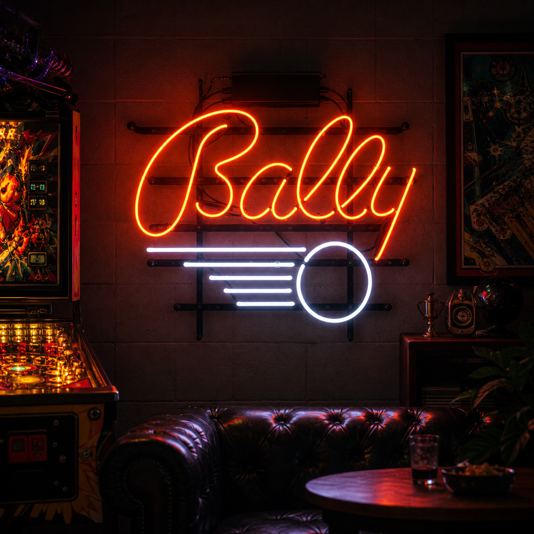 "Bally Flipperspill" Neonskilt