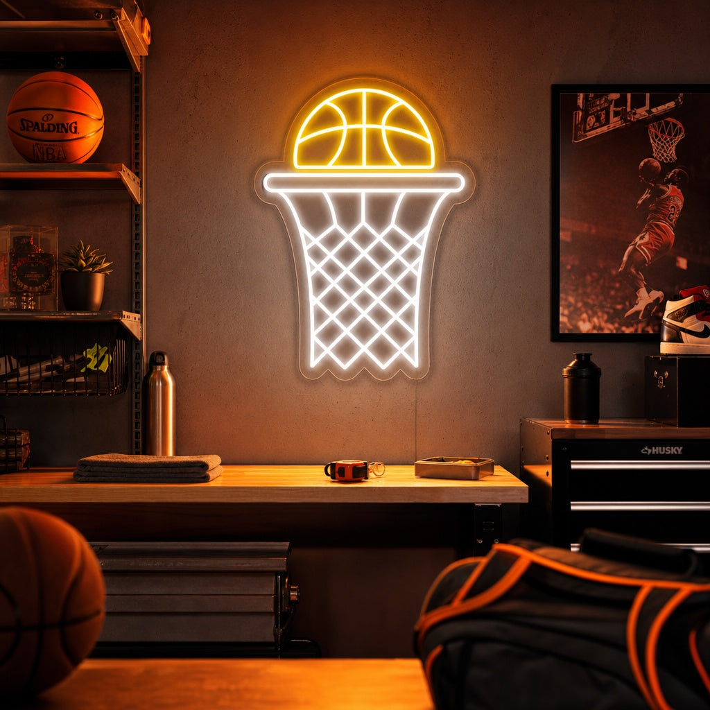 "Basketballnett" Neonskilt