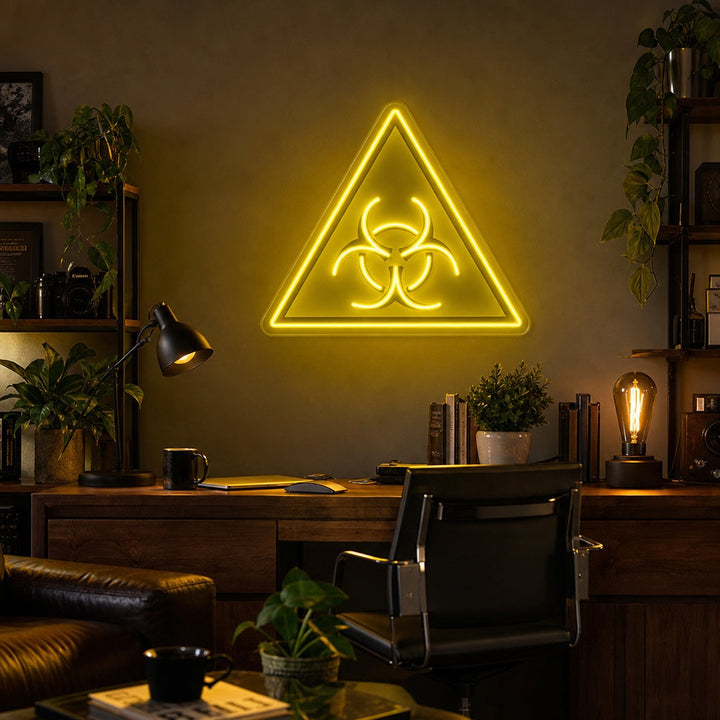"Biohazard advarselslogo, TV -show inspirert" UV-trykt LED-neonskilt
