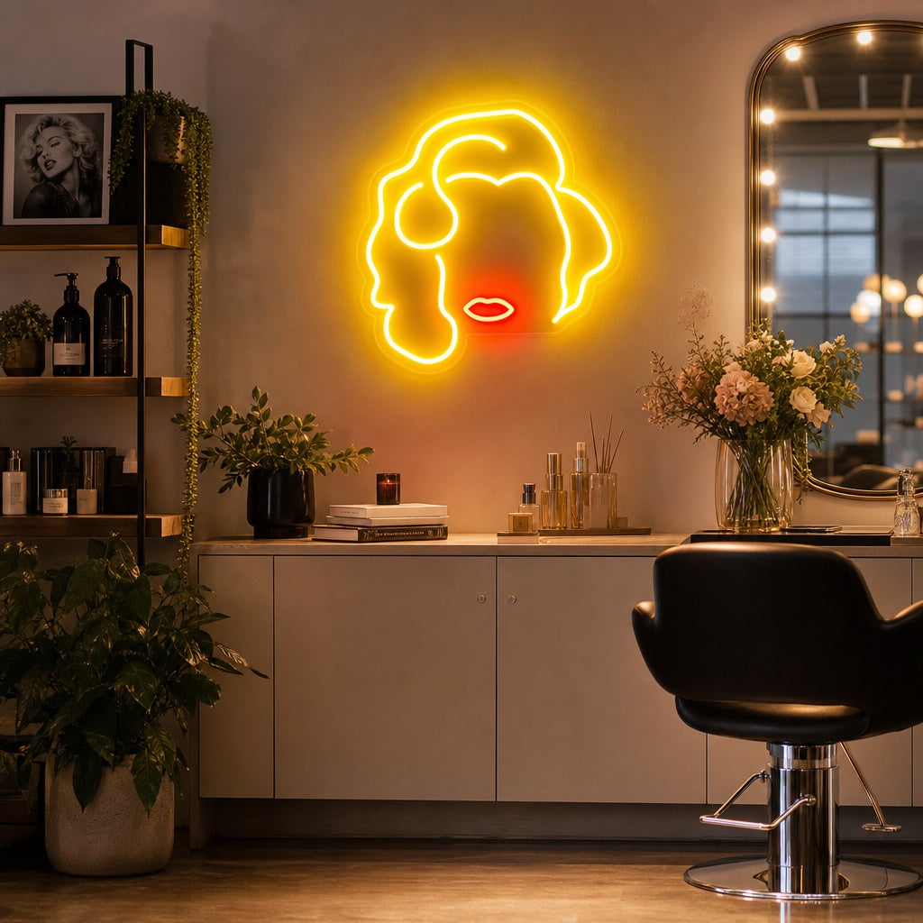 "Blond Jente" Neonskilt