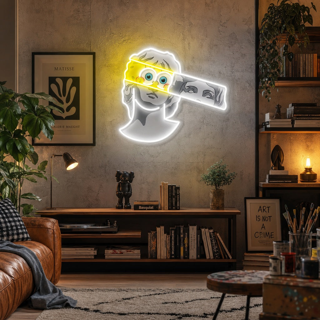"Bob gresk statue" UV-trykt LED-neonskilt