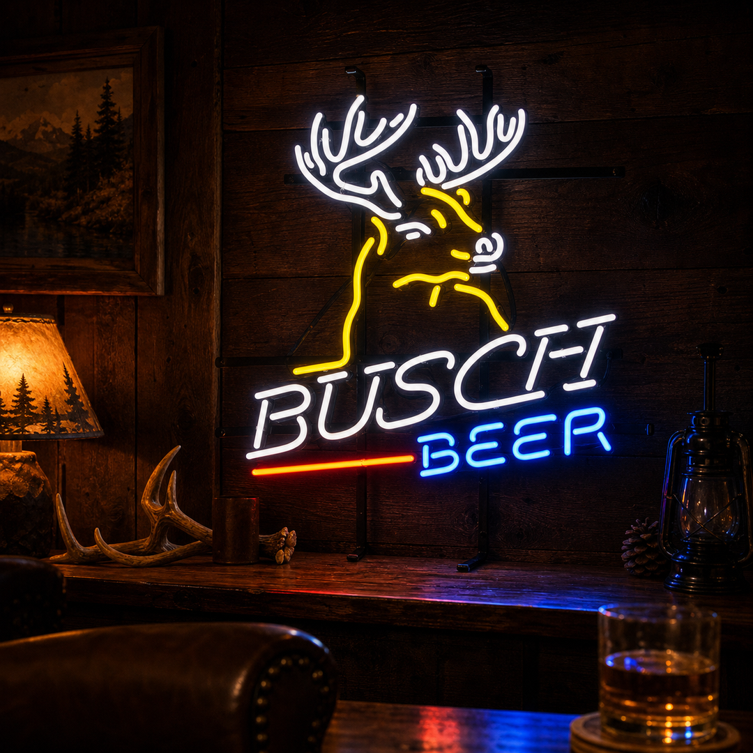 "Busch Deer" Neonskilt