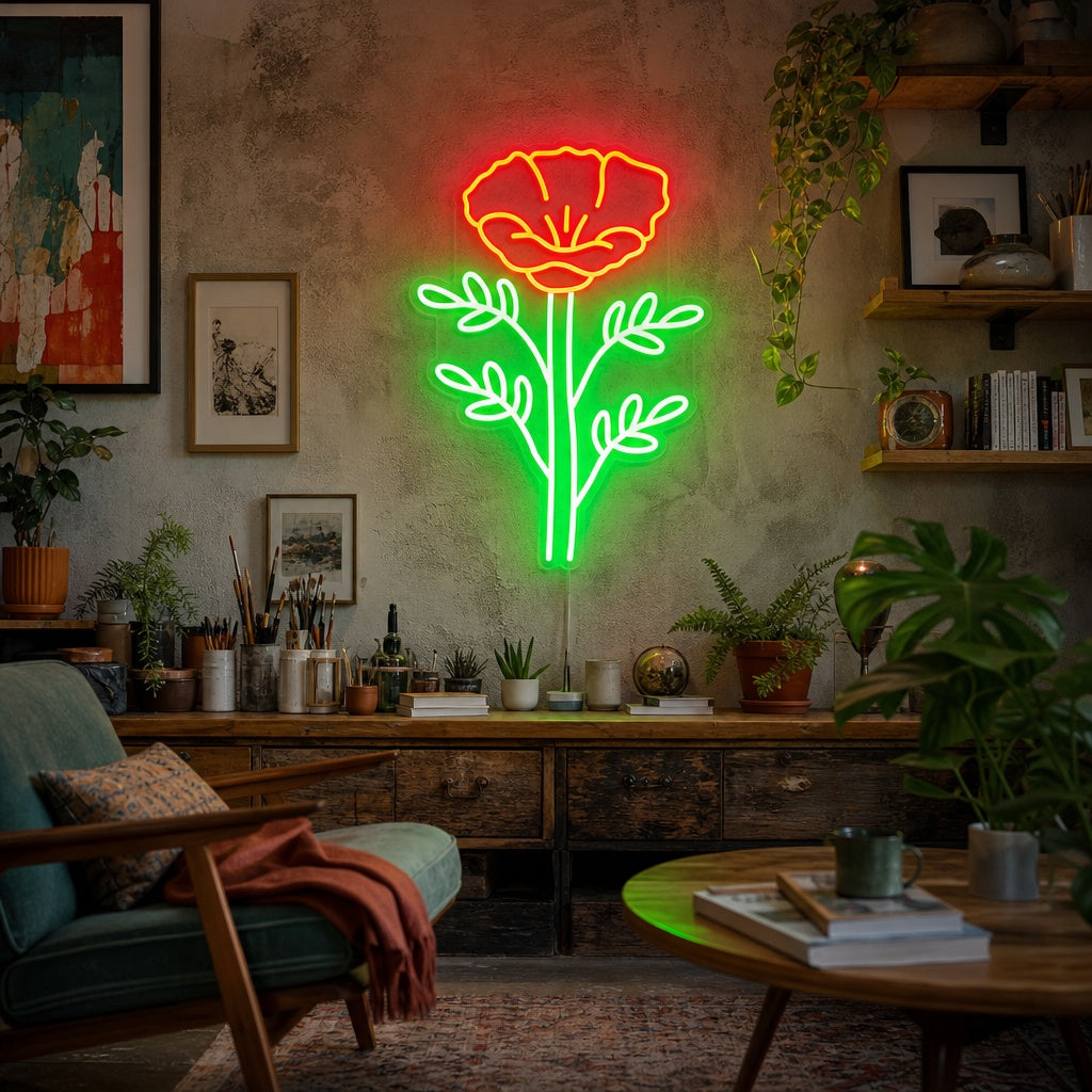 "Blomster" Neonskilt