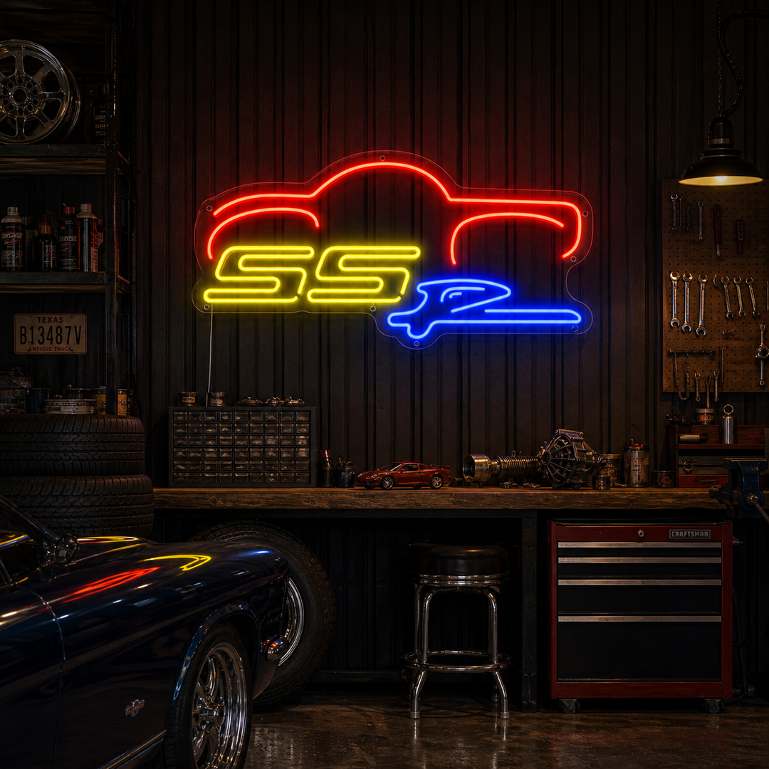 "SSR Bil" Neonskilt