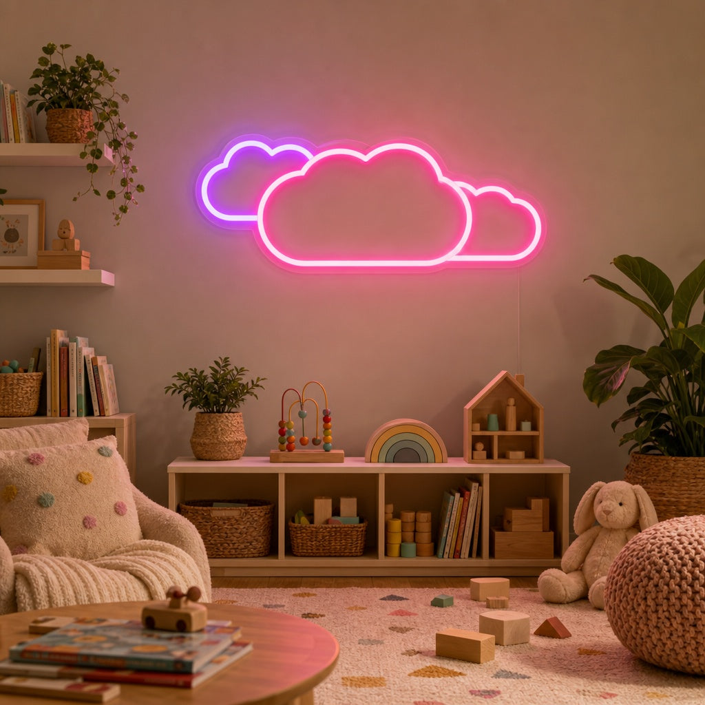 "Sky, Dekor Til Barnerommet" Neonskilt