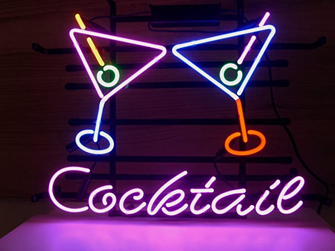 "Cocktails, Martini" Neonskilt