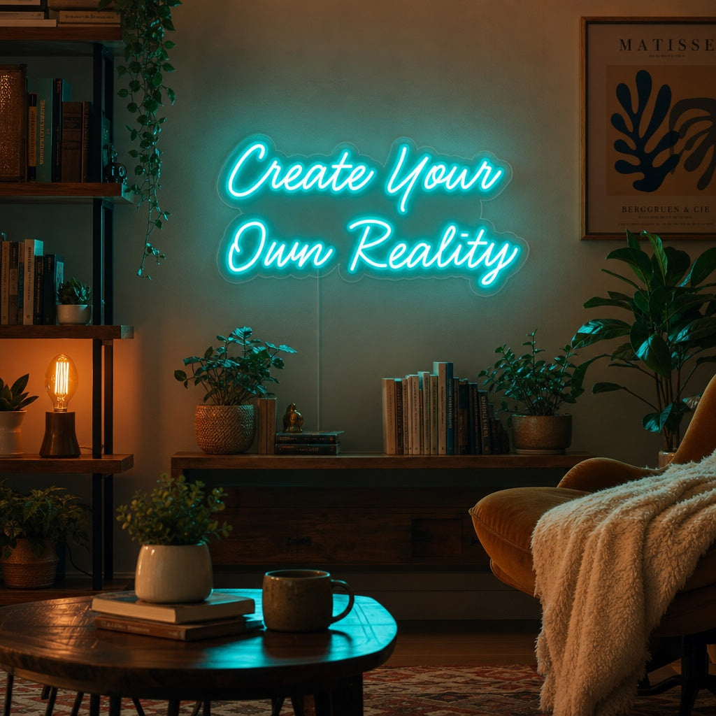 "Create Your Own Reality" Neonskilt