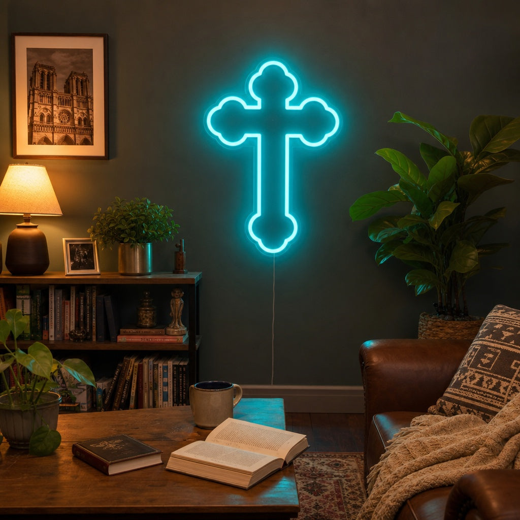 "Kors, Kors Med Jesus" Neonskilt
