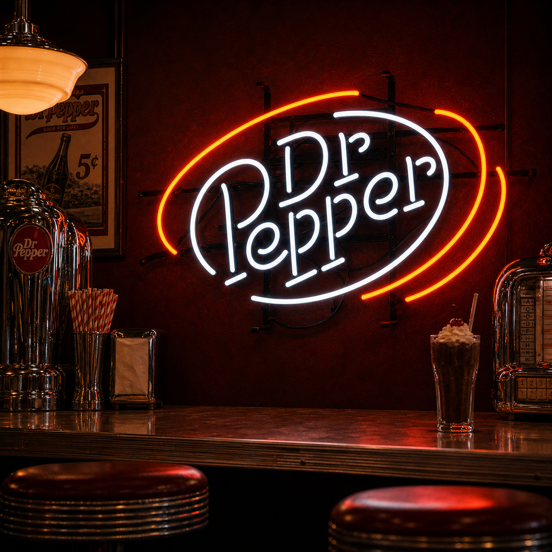 "Dr Pepper" Neonskilt