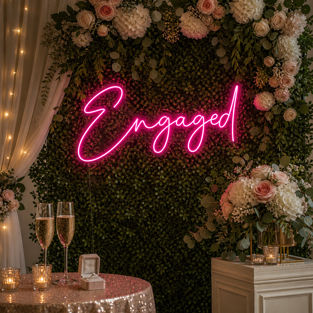 "Engaged" Neonskilt