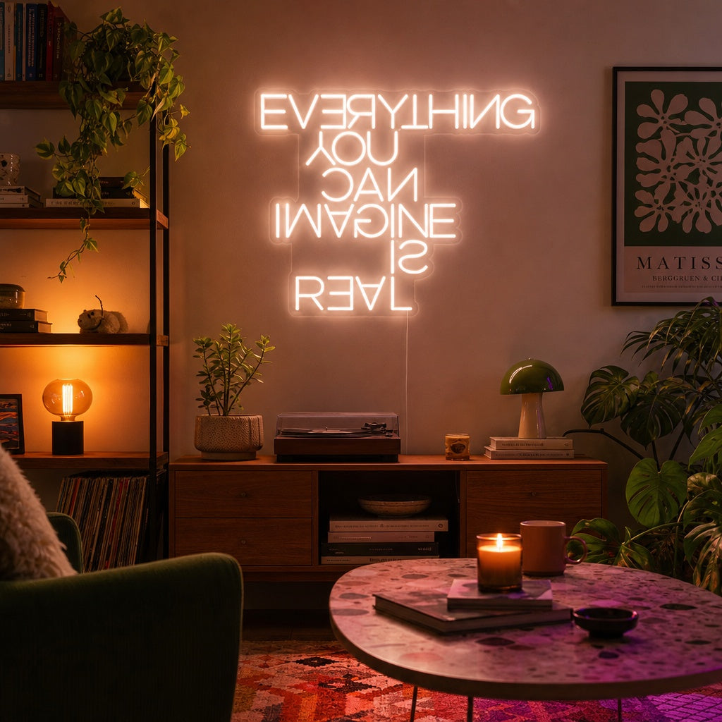 "Everything You Can Imagine Is Real" Neonskilt