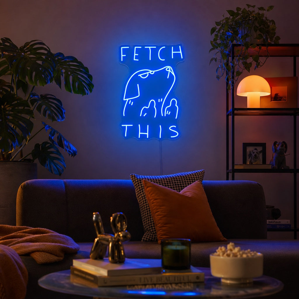 "Fetch This" Neonskilt