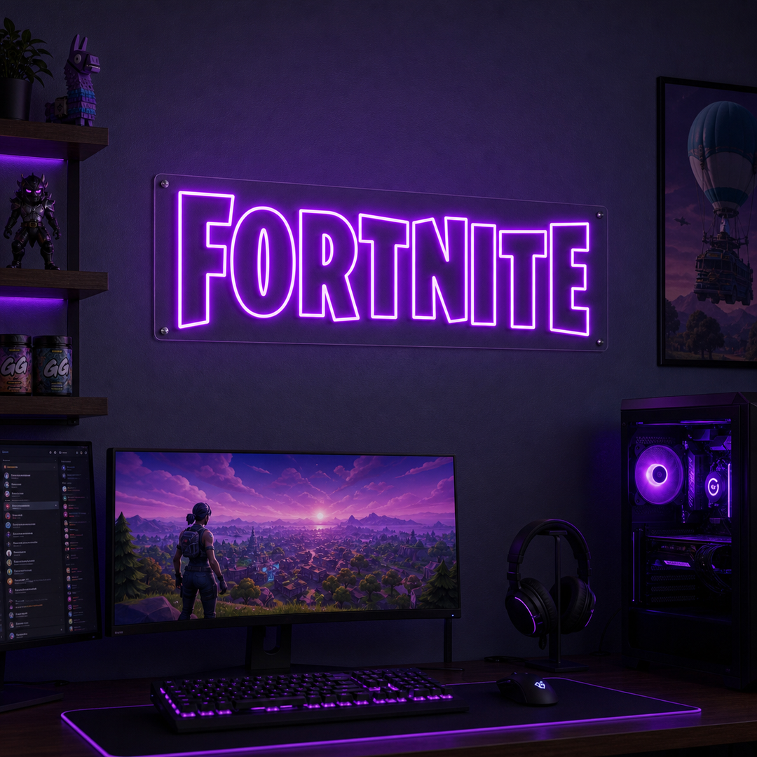 "Fortnite" Gamer Dekor Neonskilt
