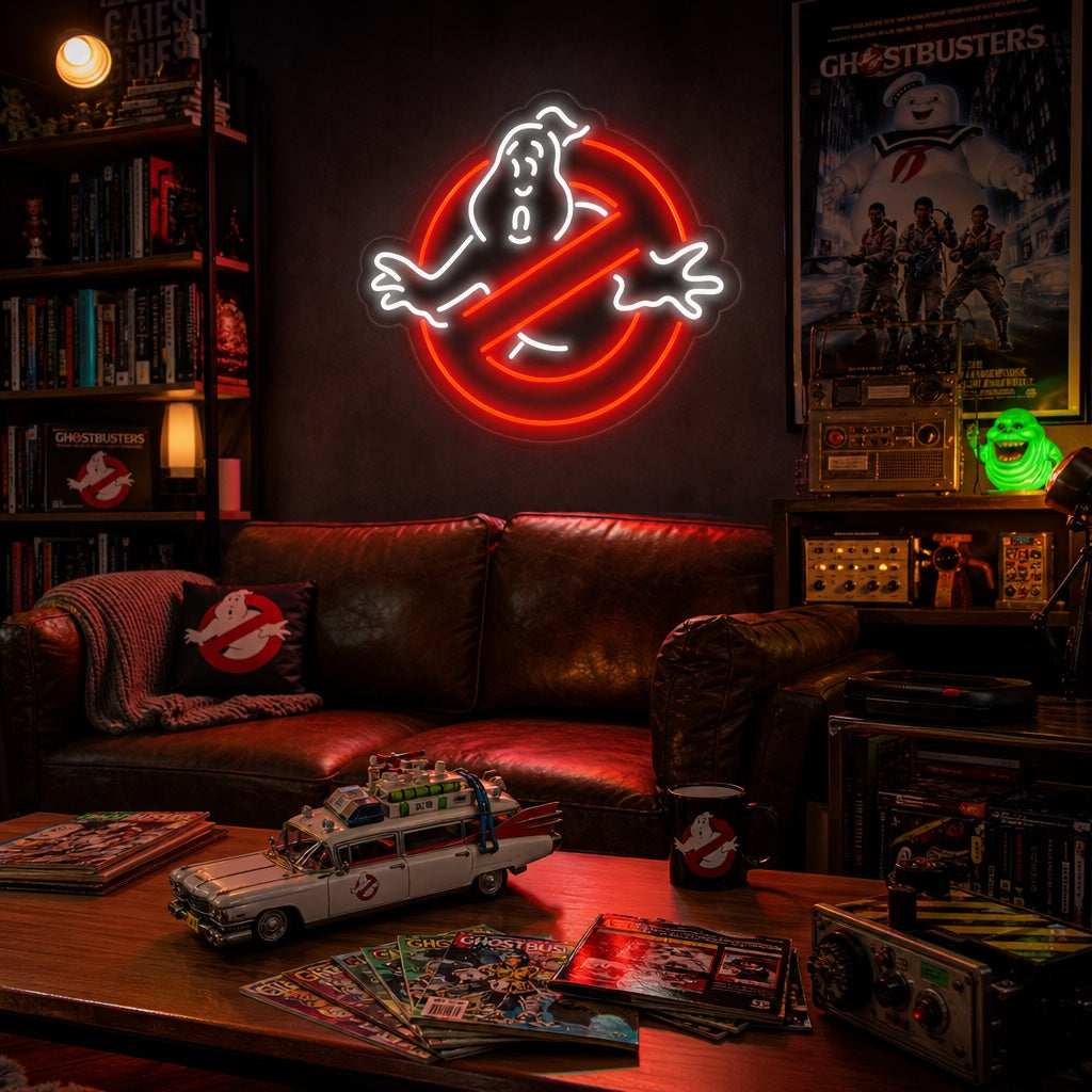"Ghostbusters, Spøkelser" Neonskilt