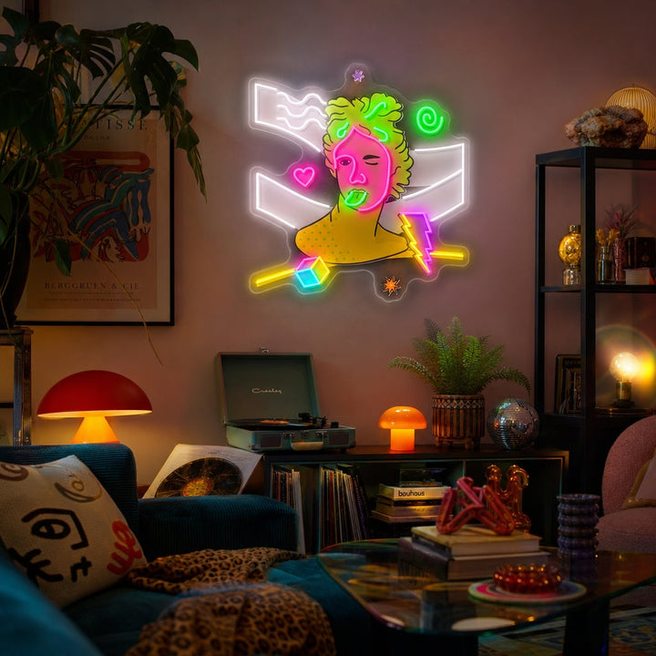"Gresk trippy skulptur" UV-trykt LED-neonskilt