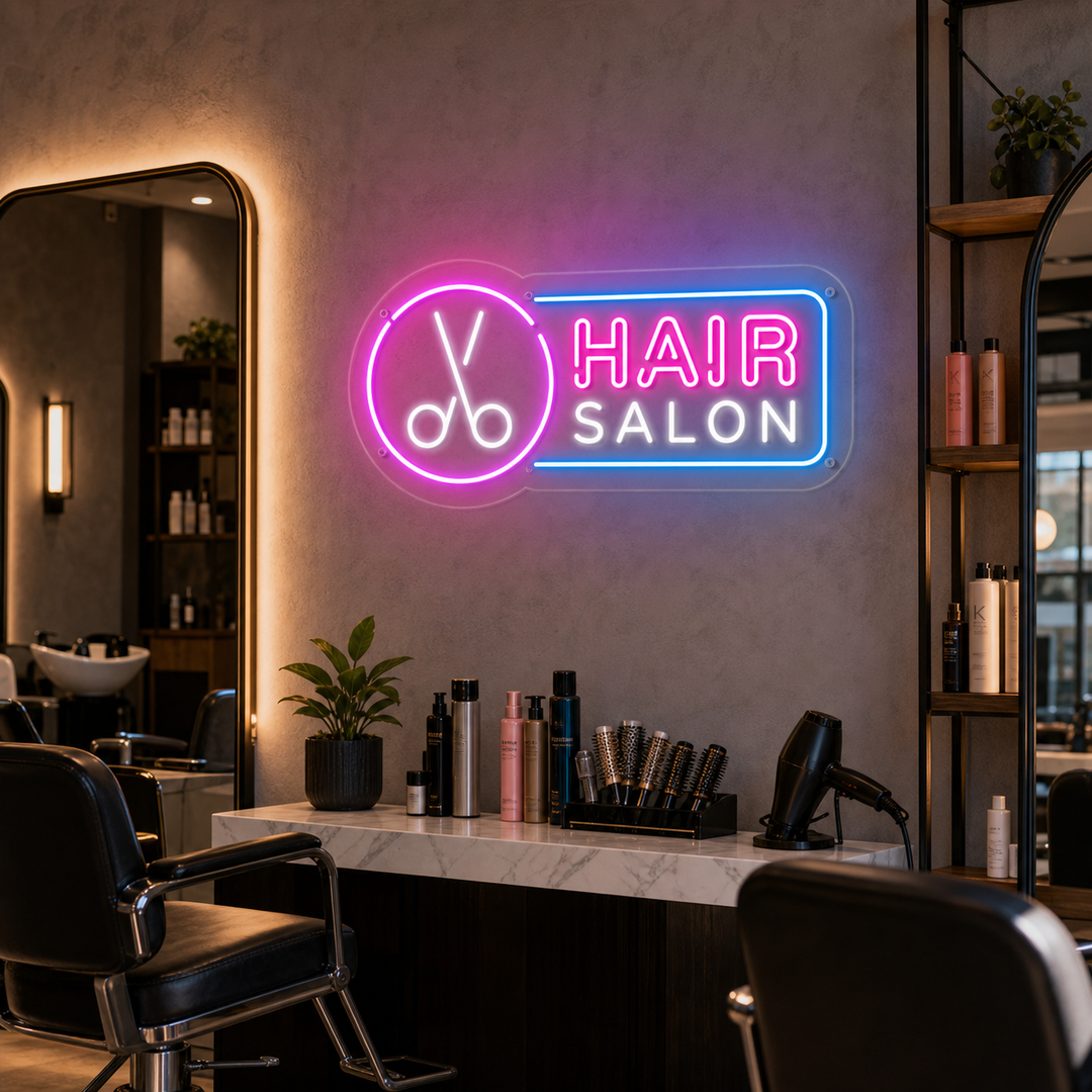 "Hair Salon" Neonskilt
