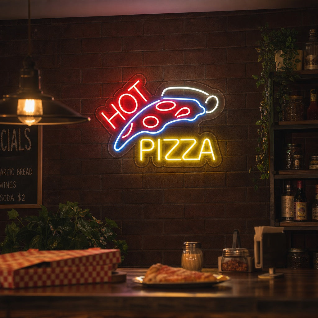 "Hot Pizza" Neonskilt