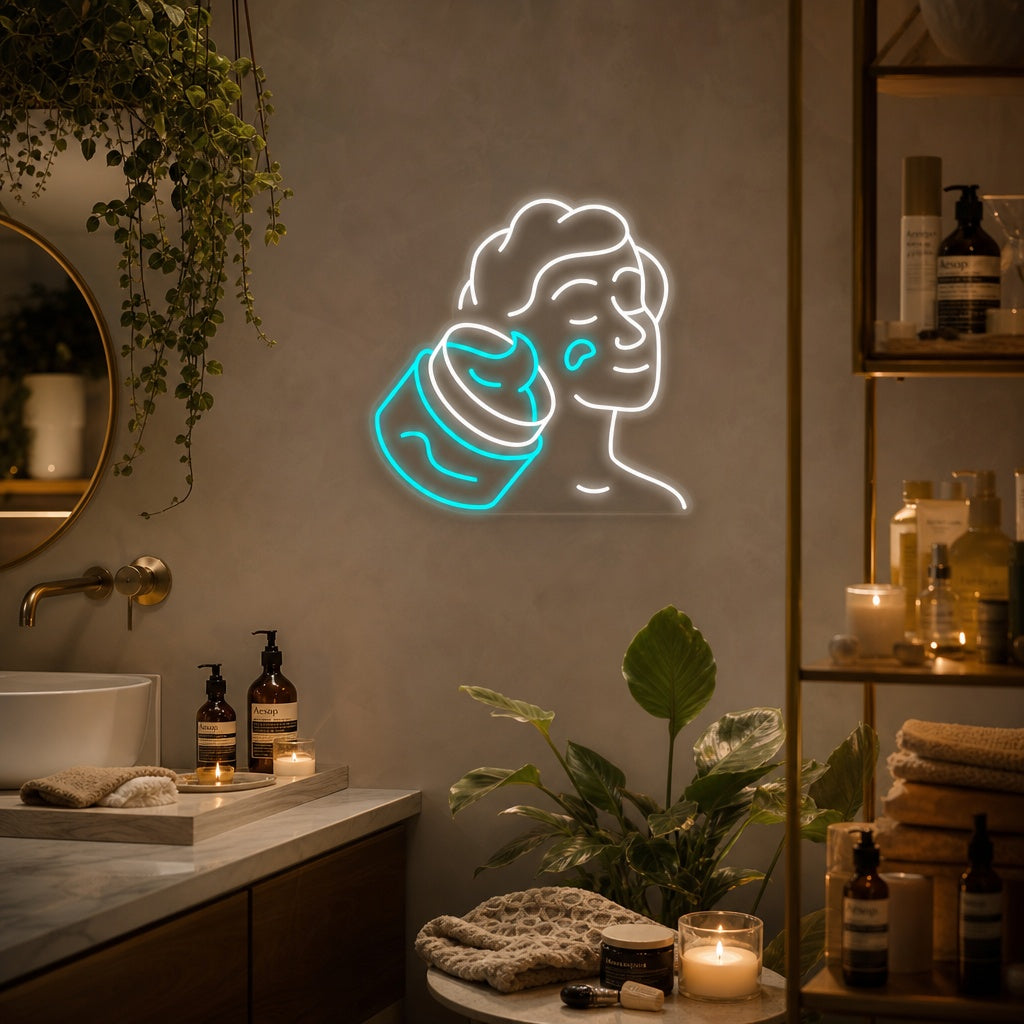 "Hygiene Hudpleie" Neonskilt