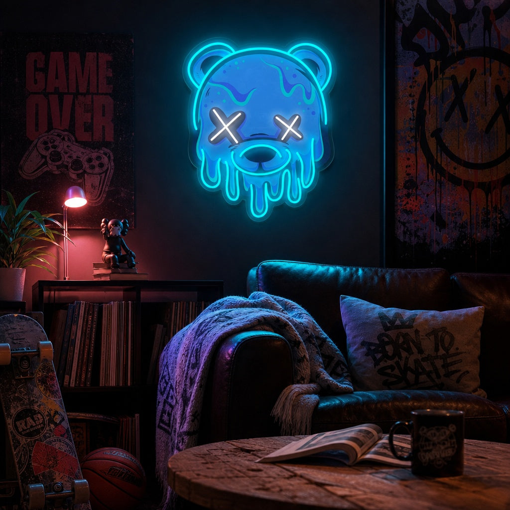 "Ishodebjørn" UV-trykt LED-neonskilt