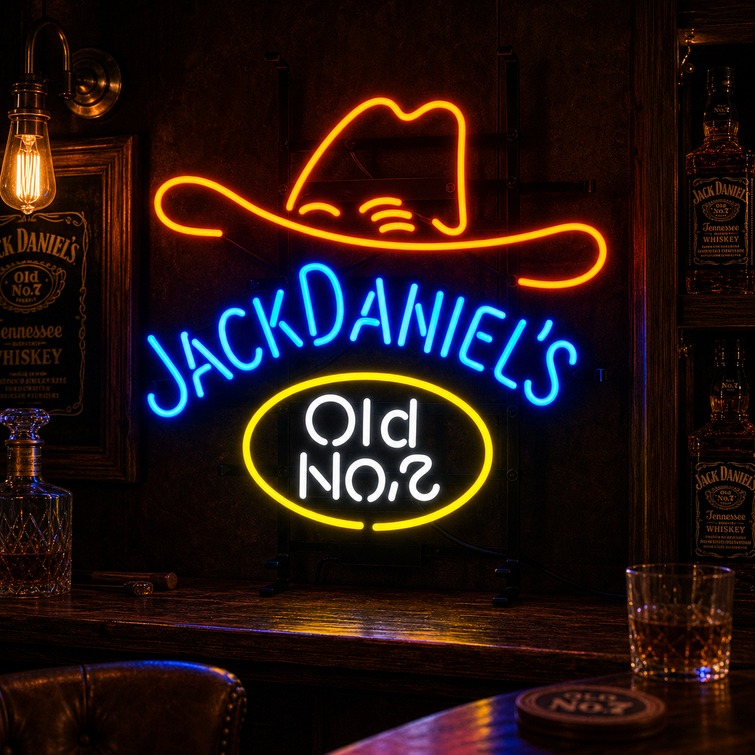 "Jack Old Whiskey" Neonskilt