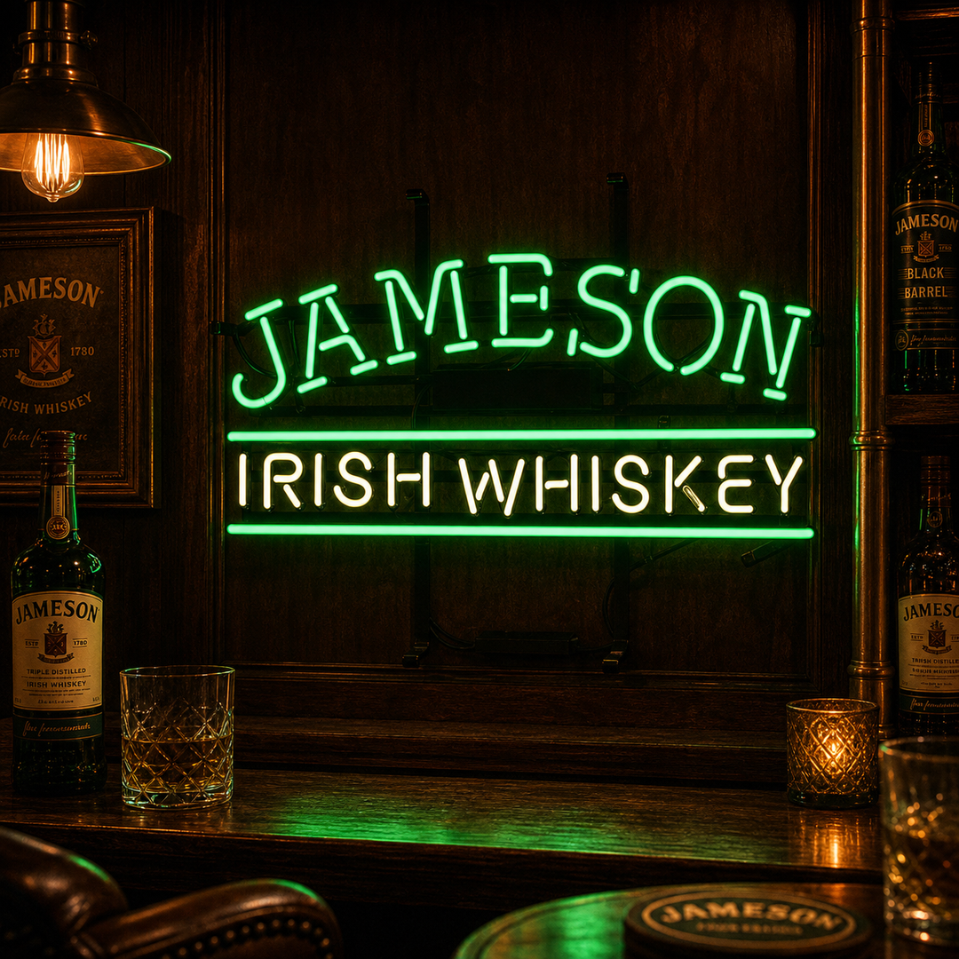 "Jameson Irish Whiskey" Neonskilt