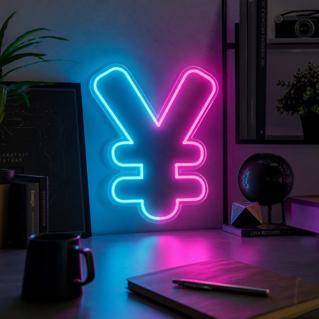 "Japansk Yen-Symbol" Neonskilt