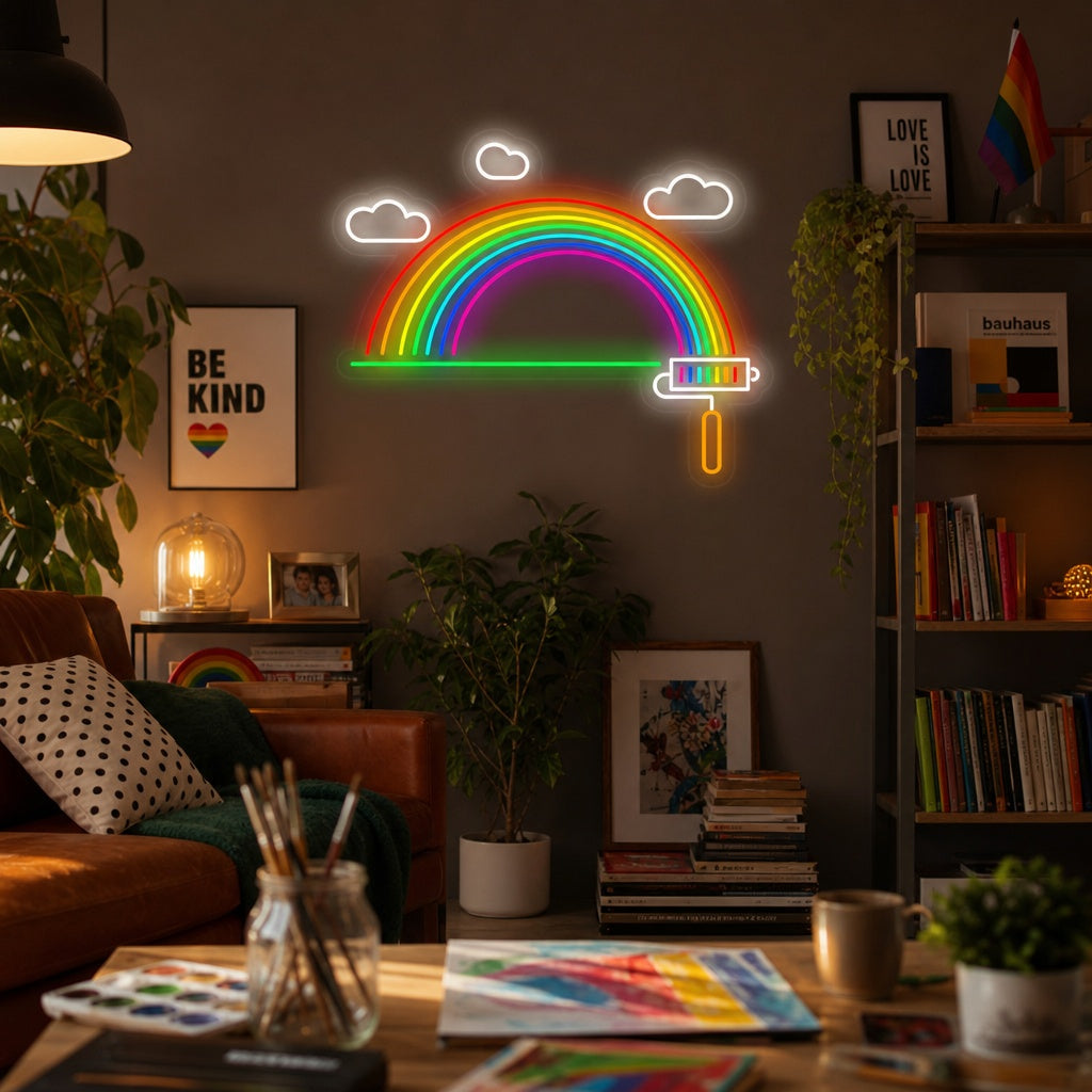 "Regnbueflagg Lgbt-Pride Unikt" Neonskilt