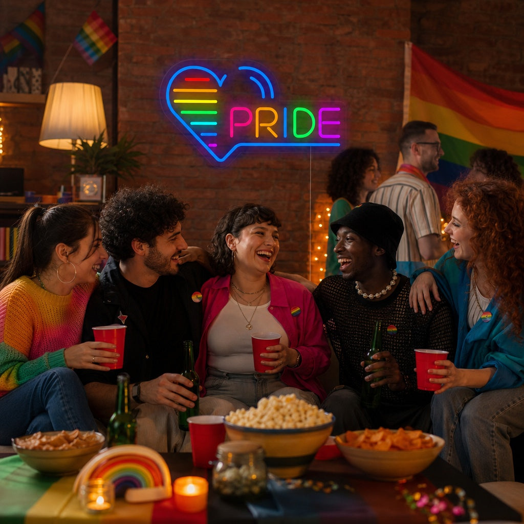 "LGBT, Pride, Hjerter" Neonskilt