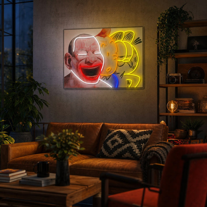 "Ler mann" UV-trykt LED-neonskilt