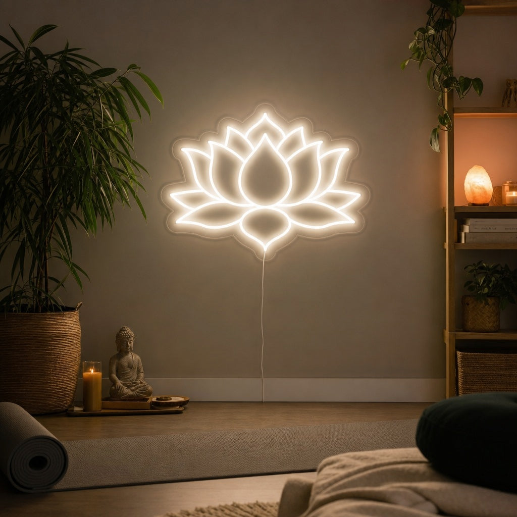 "Lotusblomst Yoga, Yoga Dekor" Neonskilt
