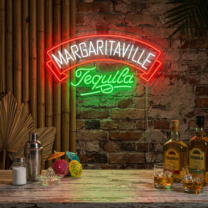 "Margaritaville Tequila" Neonskilt