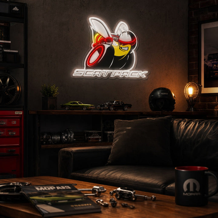 "Mopar" UV-trykt LED-neonskilt